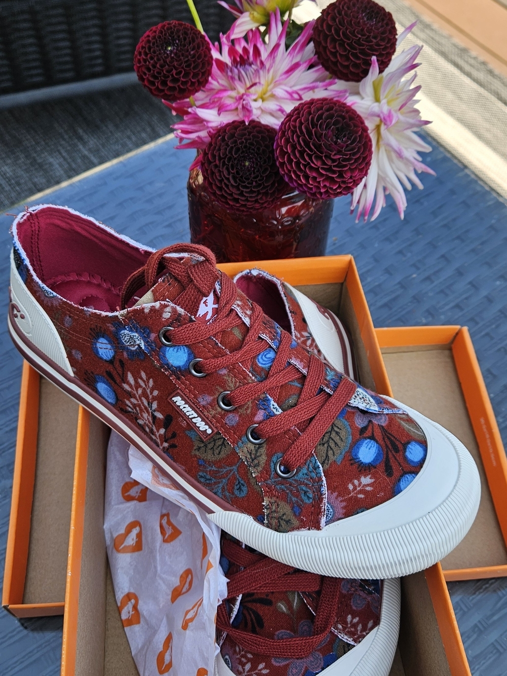 Floral Canvas Sneakers - Rocker Dog